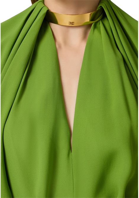 Viscose georgette blouse with jewel detail ELISABETTA FRANCHI | shirts | CA12961E2EV3